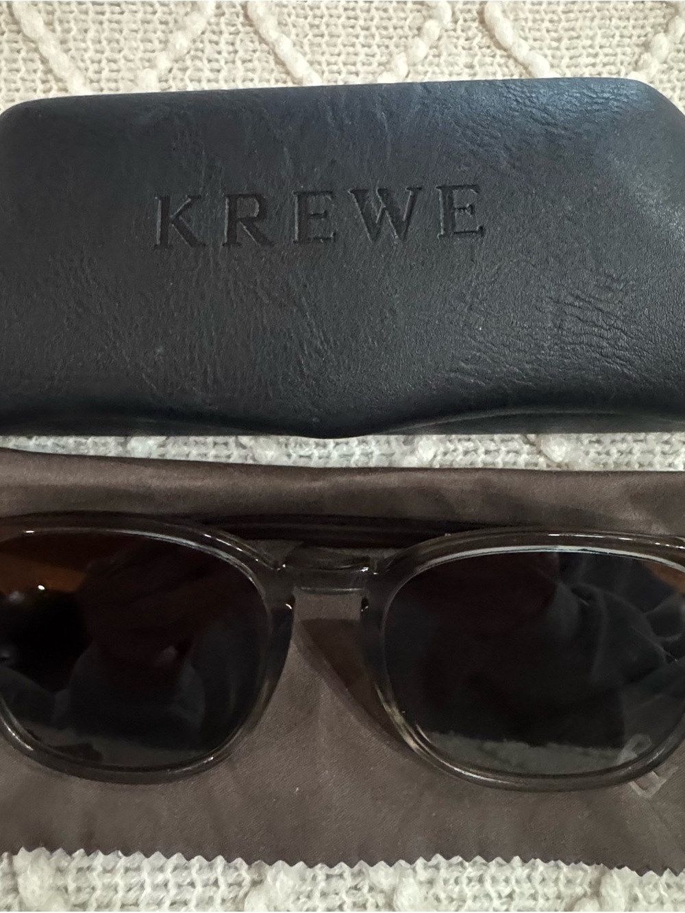 KREWE Translucent Smoke Sunglasses with Dark Brown Lenses - Picture 3 of 12